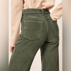BDG Urban Outfitters Color Corduroy High-Waisted Straight Leg Mom Pant Green 26